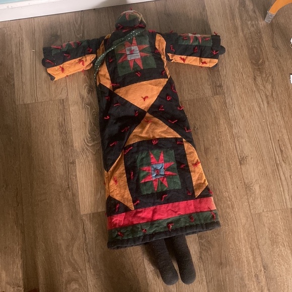 VINTAGE 2002 TENDER HEART TREASURES PRIMITIVE TALL weight shelf sitting SANTA - Picture 7 of 10